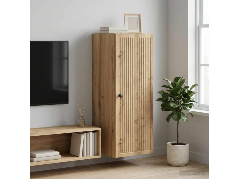  Armoire murale salon, meuble de rangement 33 x 34,5 x 90 cm bois d'ingénierie shl3984  - Conforama B