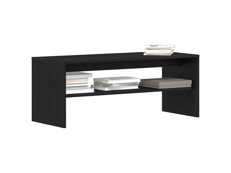  Meuble tv - banc tv - meuble de rangement chêne noir 100x40x40 cm bois d'ingénierie  - Conforama D