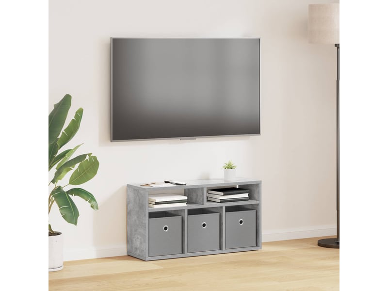  Meuble tv - basboard avec tiroir gris béton 72 x 22,5 x 38 cm  - Conforama B