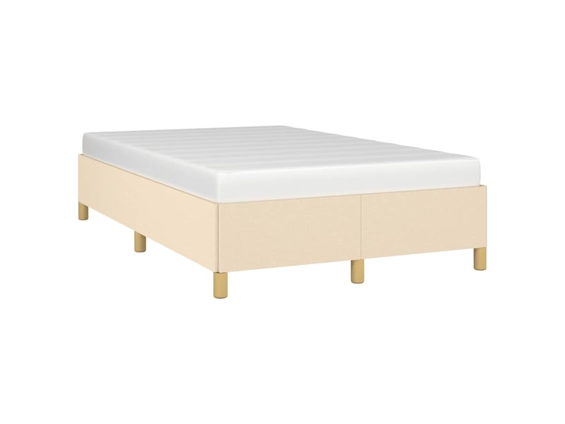  Lit double- lit adulte -  cadre de lit sans matelas crème 120x190 cm tissu  - Conforama C