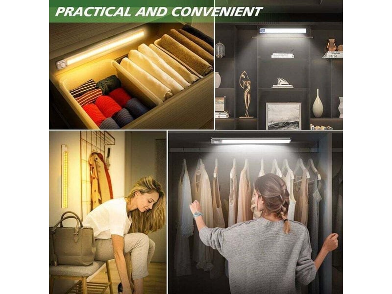  Lumière d'armoire 160 led, 3 modes d'éclairage  - Conforama E