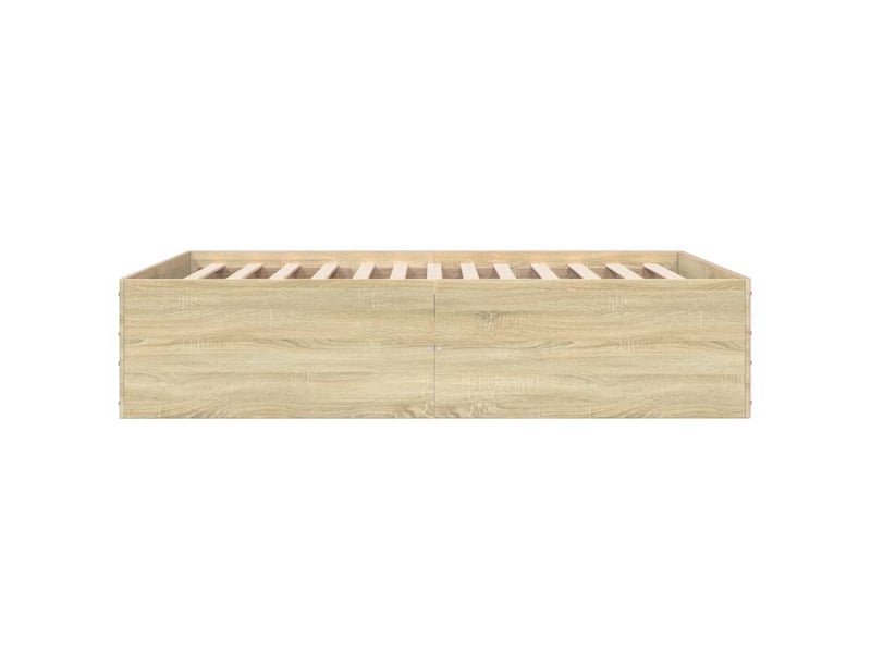  Lit double- lit adulte -  cadre de lit sans matelas chêne sonoma 135x190 cm  - Conforama D