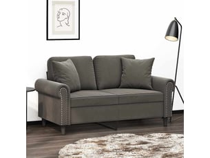 Lot de 2 coussins décoratifs gris foncé 40x40 cm velours cf60869