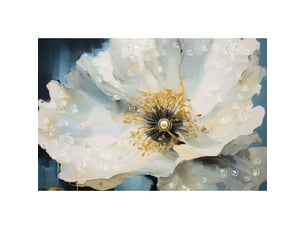 Tableau sur toile bluey avec cadre, 42x62 cm