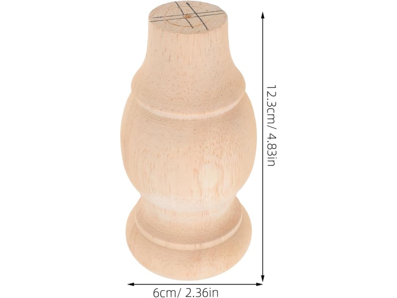  4pièces meubles bois massif sculpté ronds et courts pour tables et canapés de rechange bois  - Conforama B