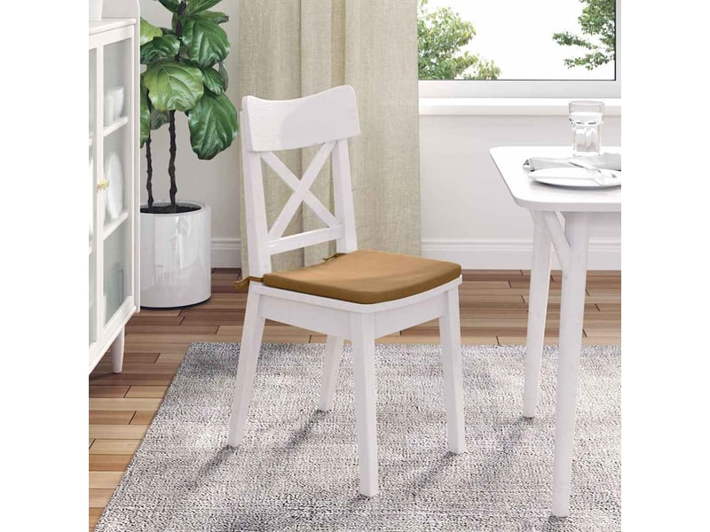 Lot de 4 coussins de siège, coussins décoratifs velours marron 40 x 40 x 3 cm cf60040  - Conforama D