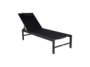 Bain de soleil en aluminium et textilene gris