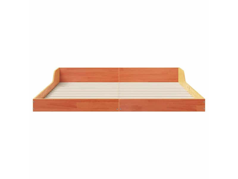  Lit double- lit adulte -  cadre de lit brun  150 x 200 cm pin massif  - Conforama D