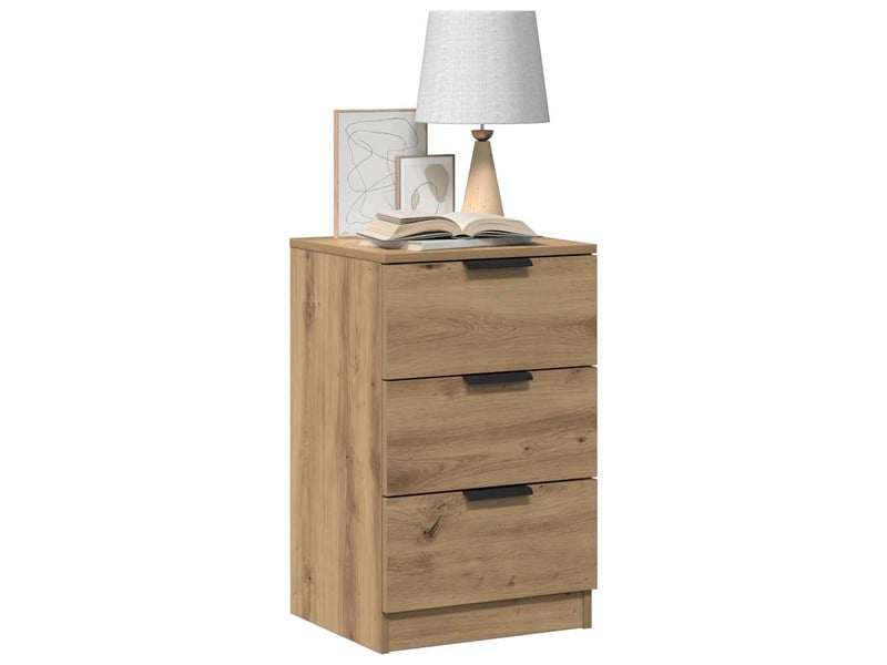  Table de chevet chêne artisanal 40x36x65 cm bois d'ingénierie  - Conforama C