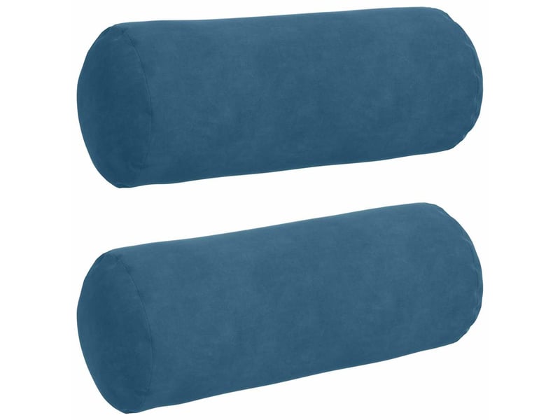  Lot de 2 coussins d'accent, coussins décoratifs, coussins lombaires bleu ø 15 x 40 cm cf56715  - Conforama A