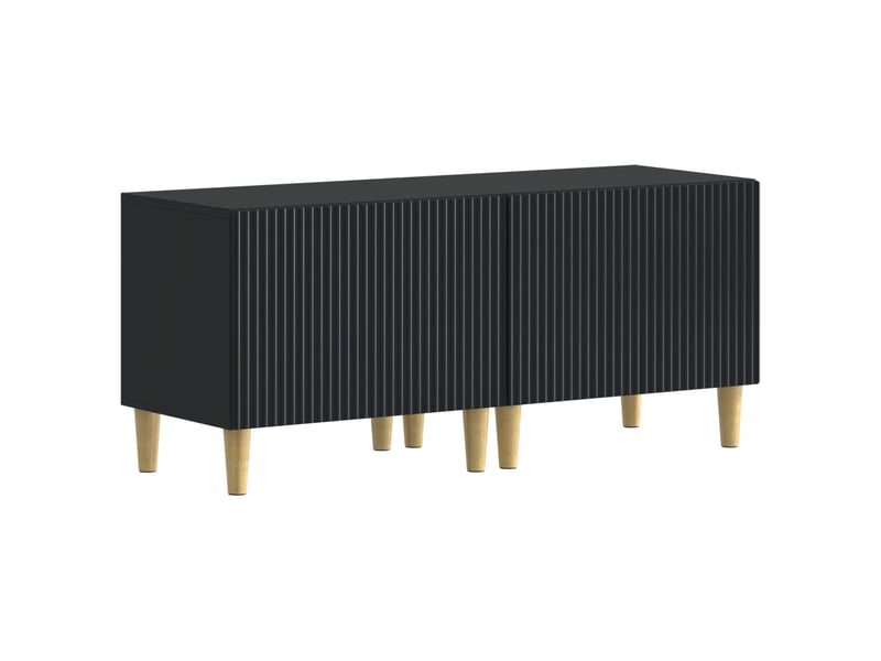  Meuble tv - banc tv - meuble de rangement noir bois d'ingénierie  - Conforama A