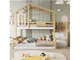 Lit superposé 140x200 cm <strong>MODENUIT </strong>  <strong></strong> coloris naturel
