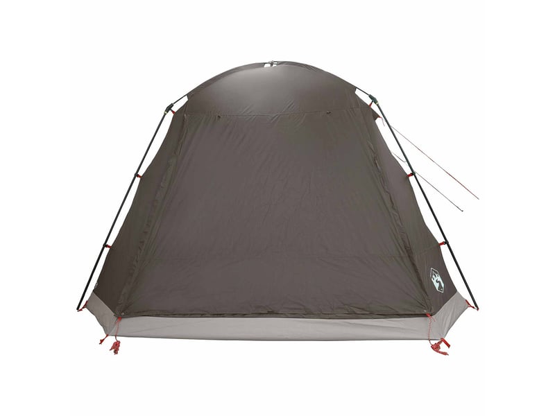  Tente de camping, tente cabane 12 personne marron gris polyester et acier  - Conforama E