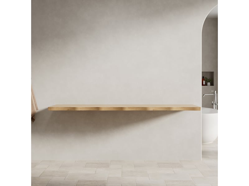  Étagère en bois massif, 160 cm, couleur naturelle, pour une utilisation individuelle ou en combinaison avec des meubles.  - Conforama E