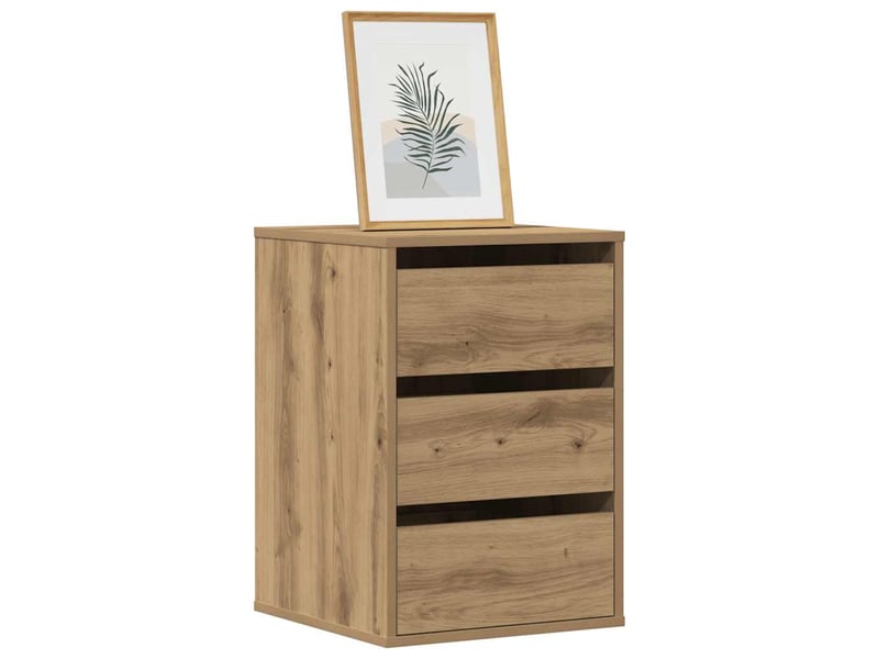  Commode chambre adulte, commode d'angle chêne artisanal 40x41x58 cm bois d'ingénierie  - Conforama C