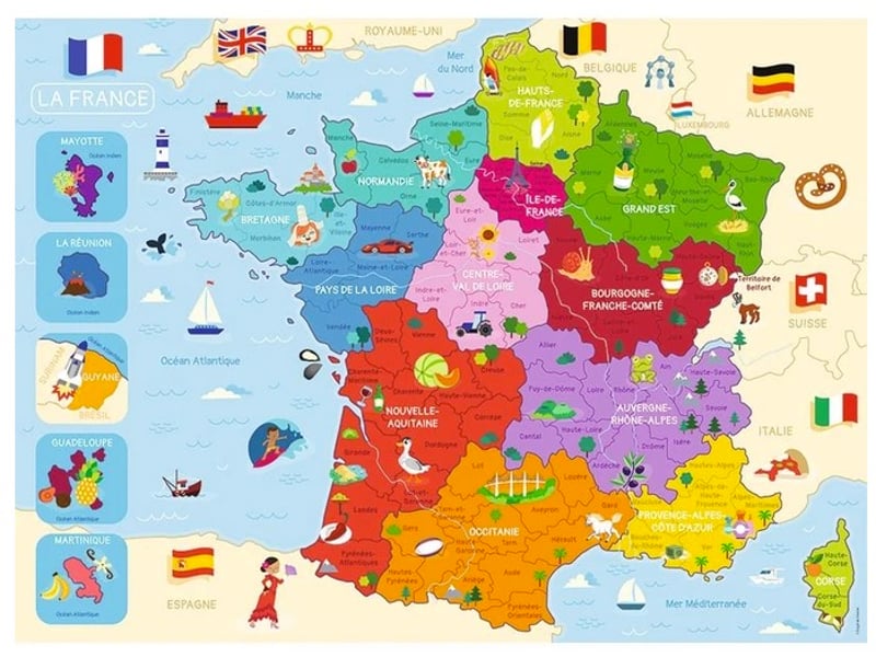  Puzzle 250 p carte de france 86875 - Conforama B