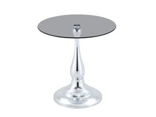 Table basse rond(e) coloris argenté LPOSPI  - 50 cmx50 cm