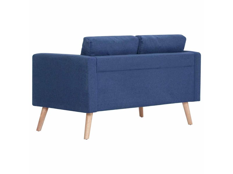 Canapé de salon | canapé 2 places tissu bleu  - Conforama D