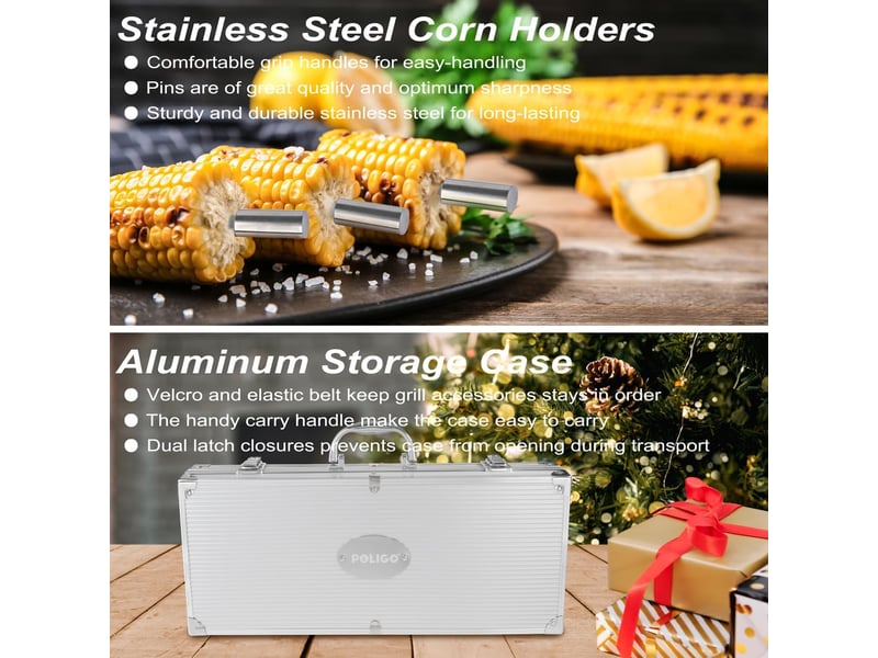 Set barbecue accessoire acier inoxydable - barbecue ensemble d'outils pour barbecue 18 pièces - Conforama D