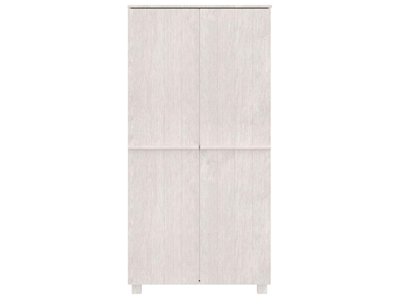  Garde-robe, armoire de rangement hamar blanc 89x50x180 cm bois massif de pin  - Conforama C