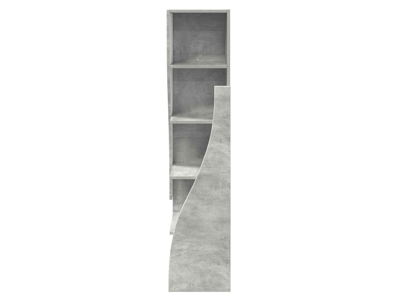  Meuble d'angle, meuble de rangement salon 32x32x140cm bois d'ingénierie gris béton  - Conforama E