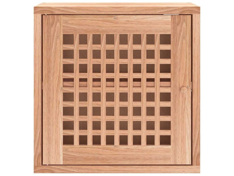  Armoire murale salon, meuble de rangement 42x18x42 cm bois massif de noyer  - Conforama D