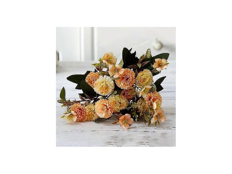  Bouquet de plantes artificielles en pot, œillets artificiels élégants en tissu, décoration pour salonbleu  - Conforama D