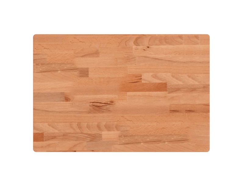 Comptoir de salle de bain, plan de travail 60x40x4 cm bois massif de hêtre cf65748 - Conforama A