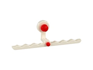 Support rangeur pliable en l pour bandeaux et serre-tete avec ventouse 32.9x9.6x10 cm rainures antiderapantes rouge