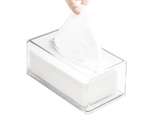 Boîte à mouchoirs rectangulaire en acrylique transparent, moderne et minimaliste, support de serviettes pour salle de bain, multifonction
