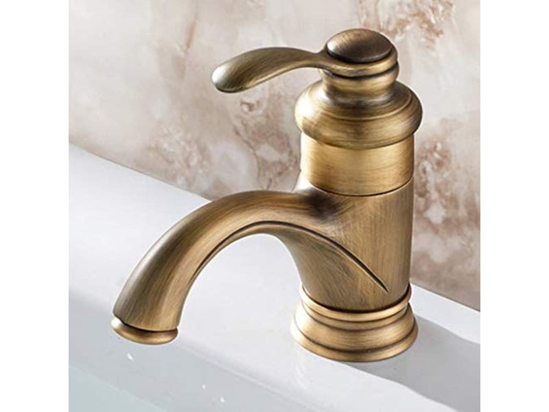  Robinet de lavabo en laiton massif pour eau chaude et froide – cartouche en céramique durable – économie d'eau PPL000877TBY - Conforama E