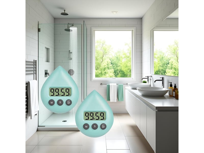  Lot de 2 minuteurs de douche numériques pour enfants et adultes, minuteur étanche avec alarme et ventouse, la cuisine, la salle de bain none - Conforama D
