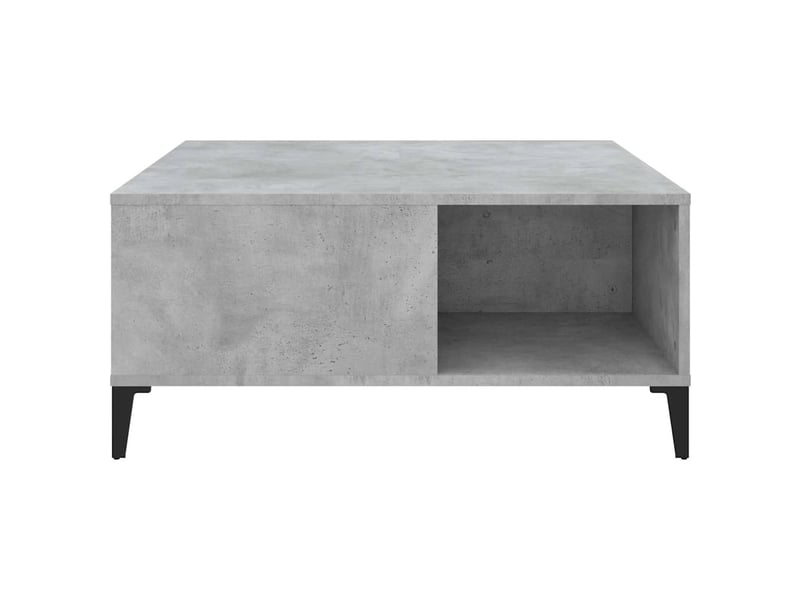  Table basse - table de salon - table à thé gris béton 80x80x36,5 cm bois d'ingénierie  - Conforama E