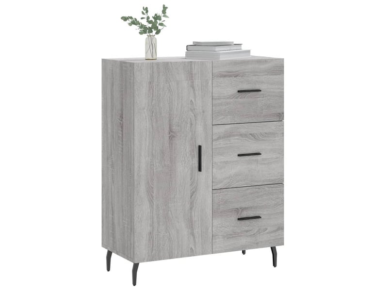  Buffet - bahut - meuble de rangement sonoma gris 69,5x34x90 cm bois d'ingénierie  - Conforama C