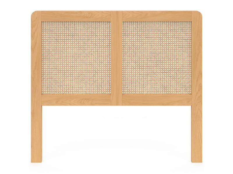  Tête de lit sur pied edhen 90 cm cannage et bois  - Conforama C