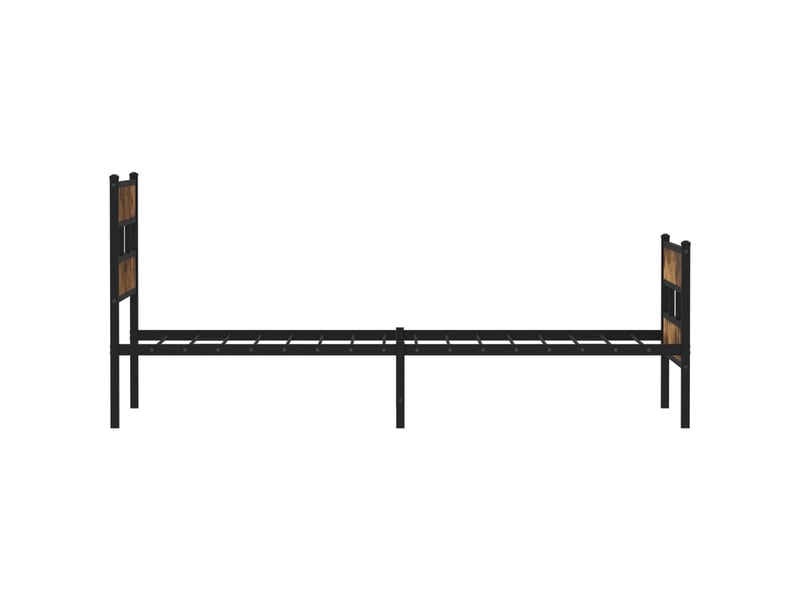  Lit simple- lit adulte -  cadre de lit en métal sans matelas chêne fumé 80x200 cm  - Conforama D