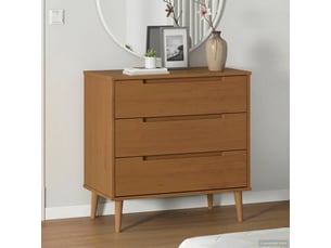 Commode 1 tiroir(s)    <strong></strong> <strong></strong> coloris marron largeur 80 cm