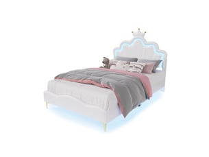Lit avec rangement 140x190 cm <strong></strong>  <strong></strong> coloris blanc