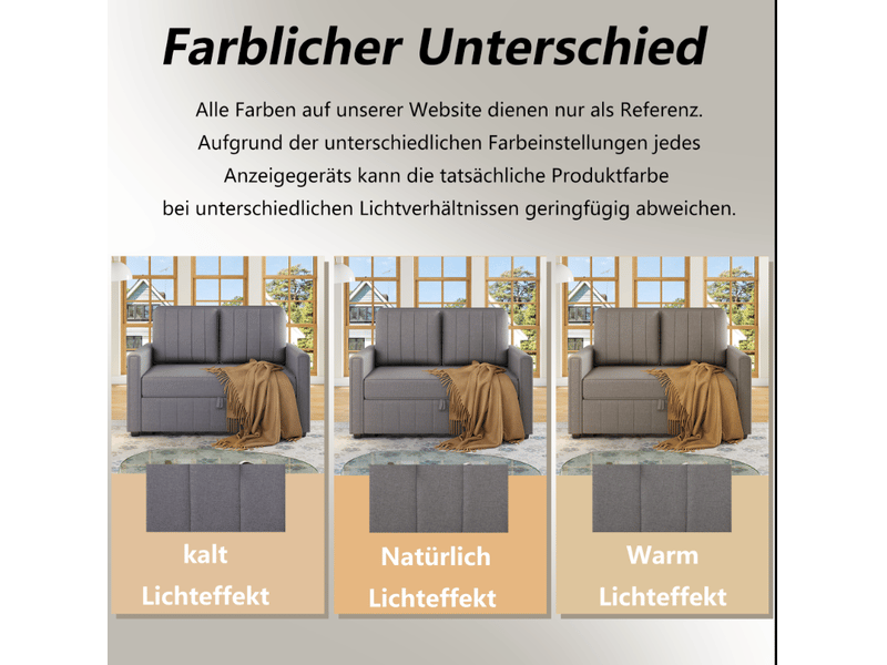  Canapé lit convertible 2 places gris antique 180x127 cm  - Conforama E