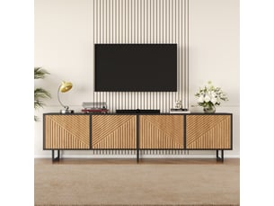 Meuble tv coloris naturel 180 cm   BUBBLY