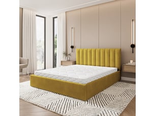Lit coffre 140x200 cm MASSENO   coloris jaune