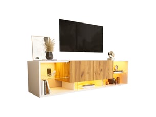 Meuble tv coloris blanc  <strong></strong>  <strong></strong>