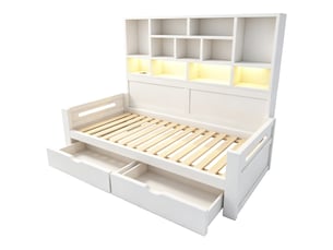 Lit superposé 90x200 cm <strong>OOIILLEE</strong>  <strong></strong> coloris blanc