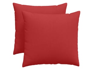 Lot de 2 coussins de canapé, coussins décoratifs tissu rouge 50 x 50 cm cf58944
