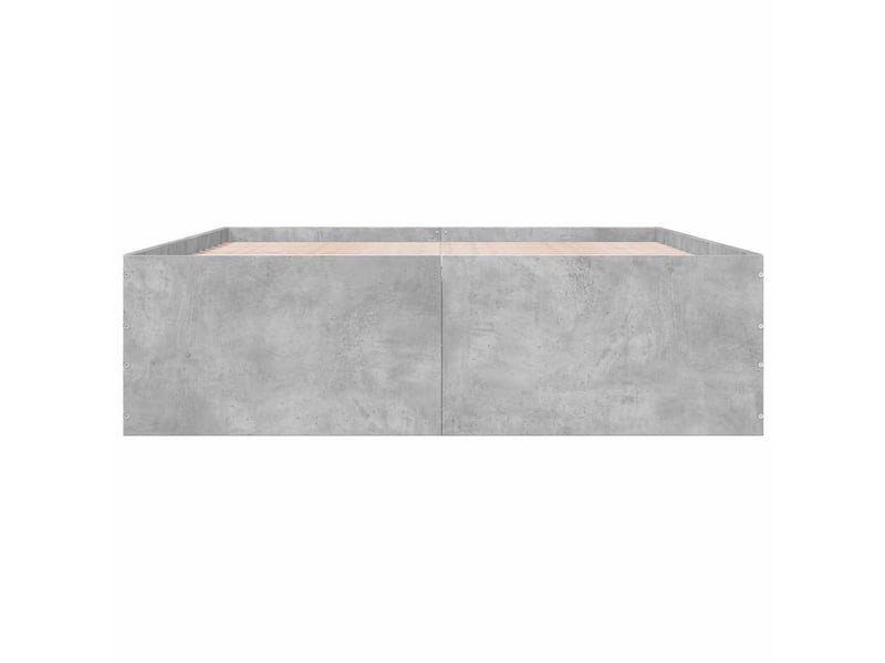  Lit double- lit adulte -  cadre de lit sans matelas gris béton 150x200 cm  - Conforama C