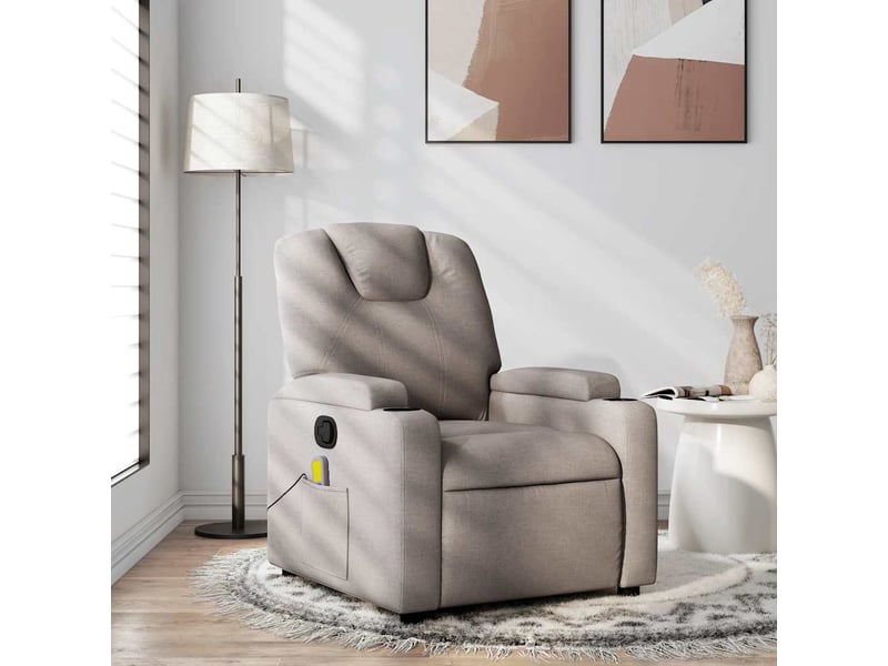  Fauteuil de massage - fauteuil relax inclinable taupe tissu  - Conforama B