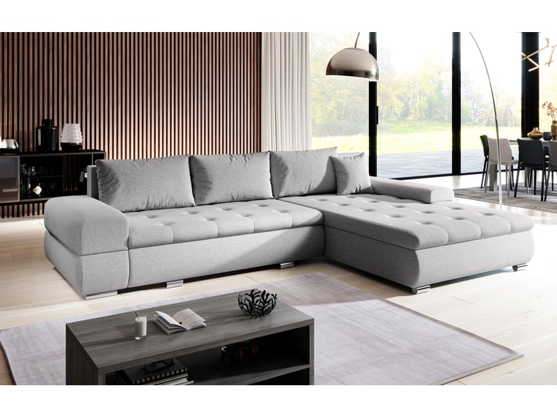 Canapé d’angle sivaso gris clair 310 cm convertible Sivaso - Conforama B