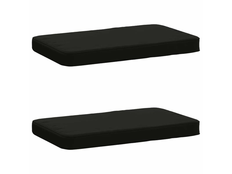 Lot de 2 coussins de banc, coussins d'assise vught 100 % polyester noir cf58492 - Conforama A