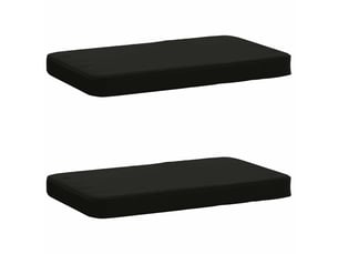 Lot de 2 coussins de banc, coussins d'assise vught 100 % polyester noir cf58492