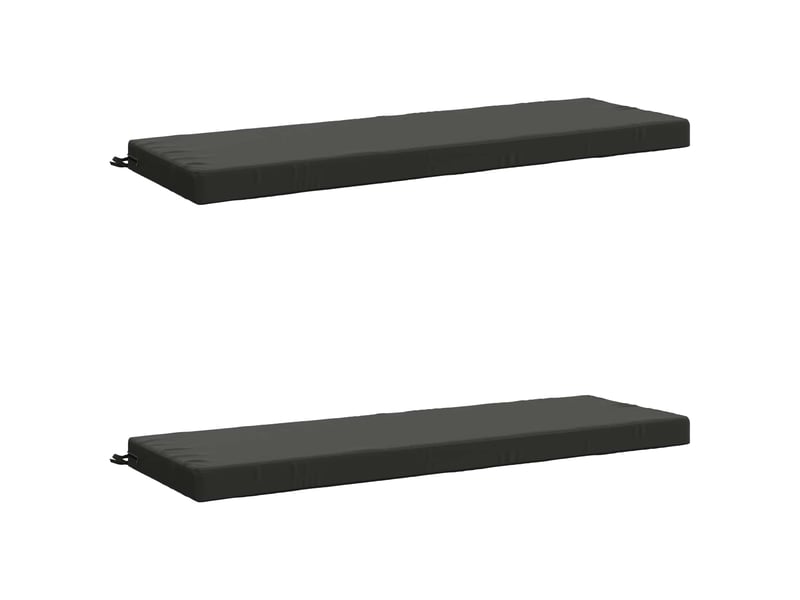  Lot de 2 coussins de banc, coussins d'assise soest 100 % polyester anthracite cf56968  - Conforama A